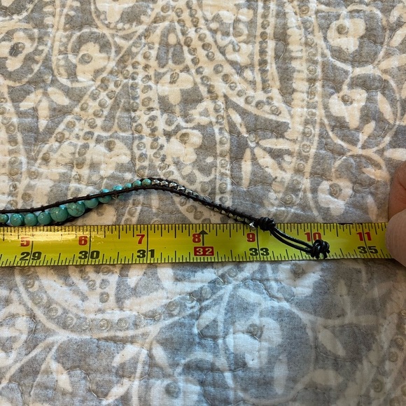 Chan Luu Turquoise on Brown Leather Wrap Bracelet signature collection - Picture 4 of 4